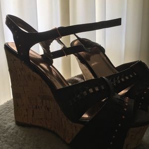 Cork heel sandals
